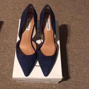 Brand New Suade Blue Steve Madden Heels